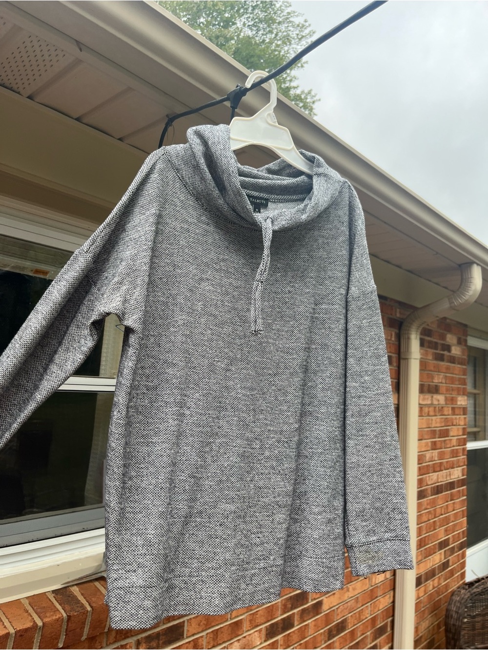 Talbots Gray Turtleneck Sweater Pullover